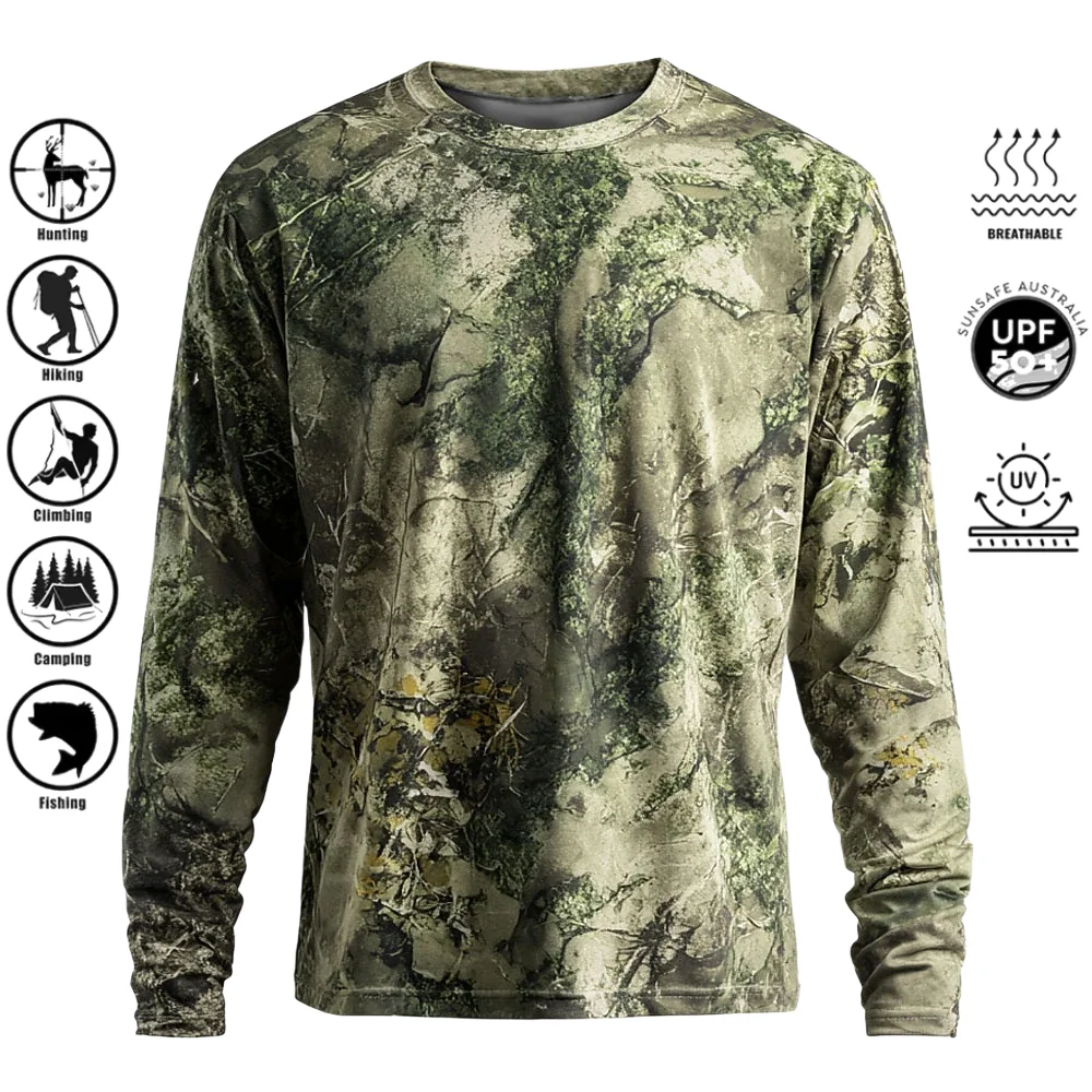 Fishing Shirt Uv Protection - 남성용 긴팔 티셔츠, 폴리에스터 소재, 3D