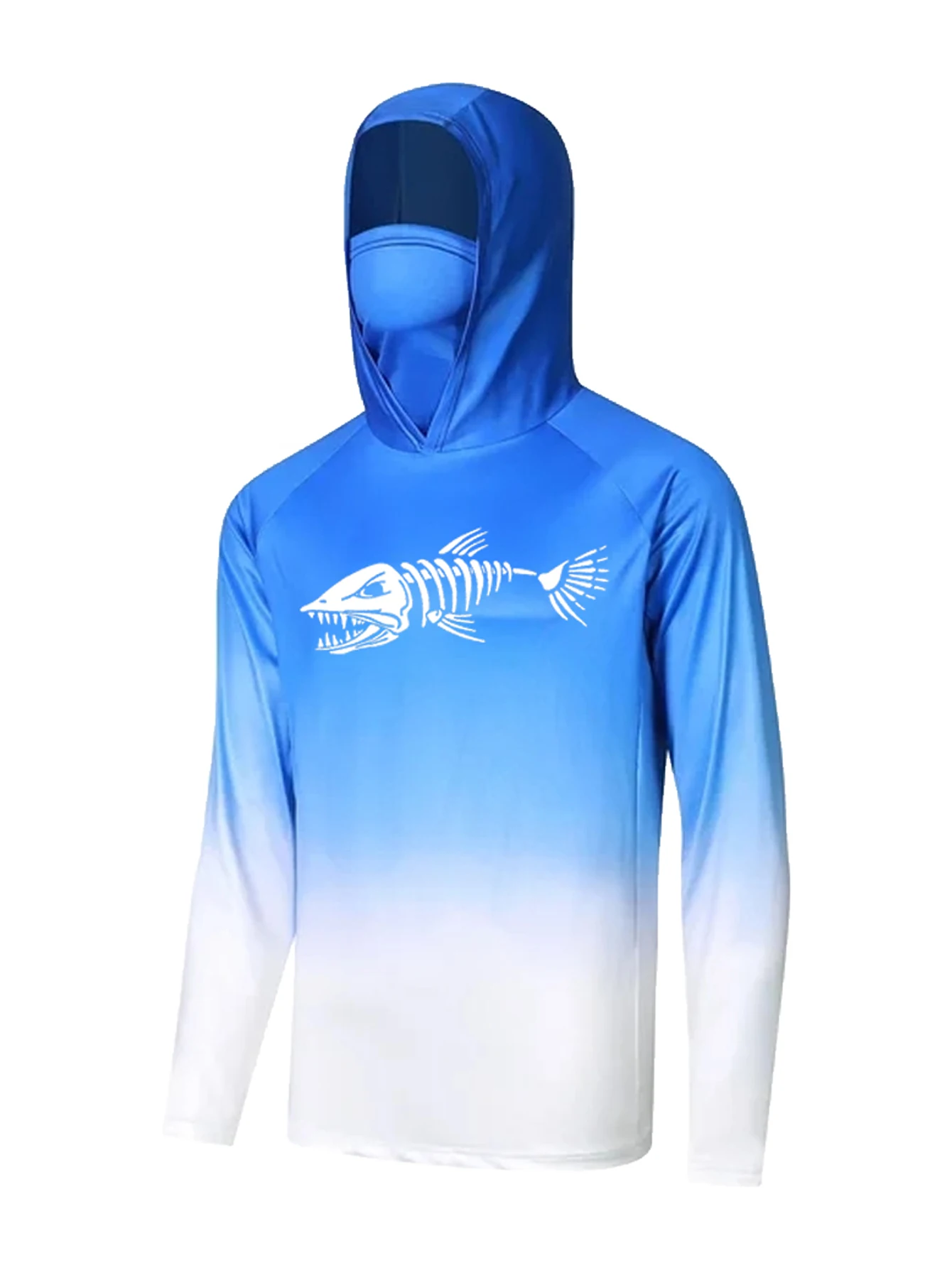 남녀공용, 파란색 그라데이션, 낚시용 후드 셔츠, 물고 - Fishing Shirt Uv Protection 리뷰 및 가격