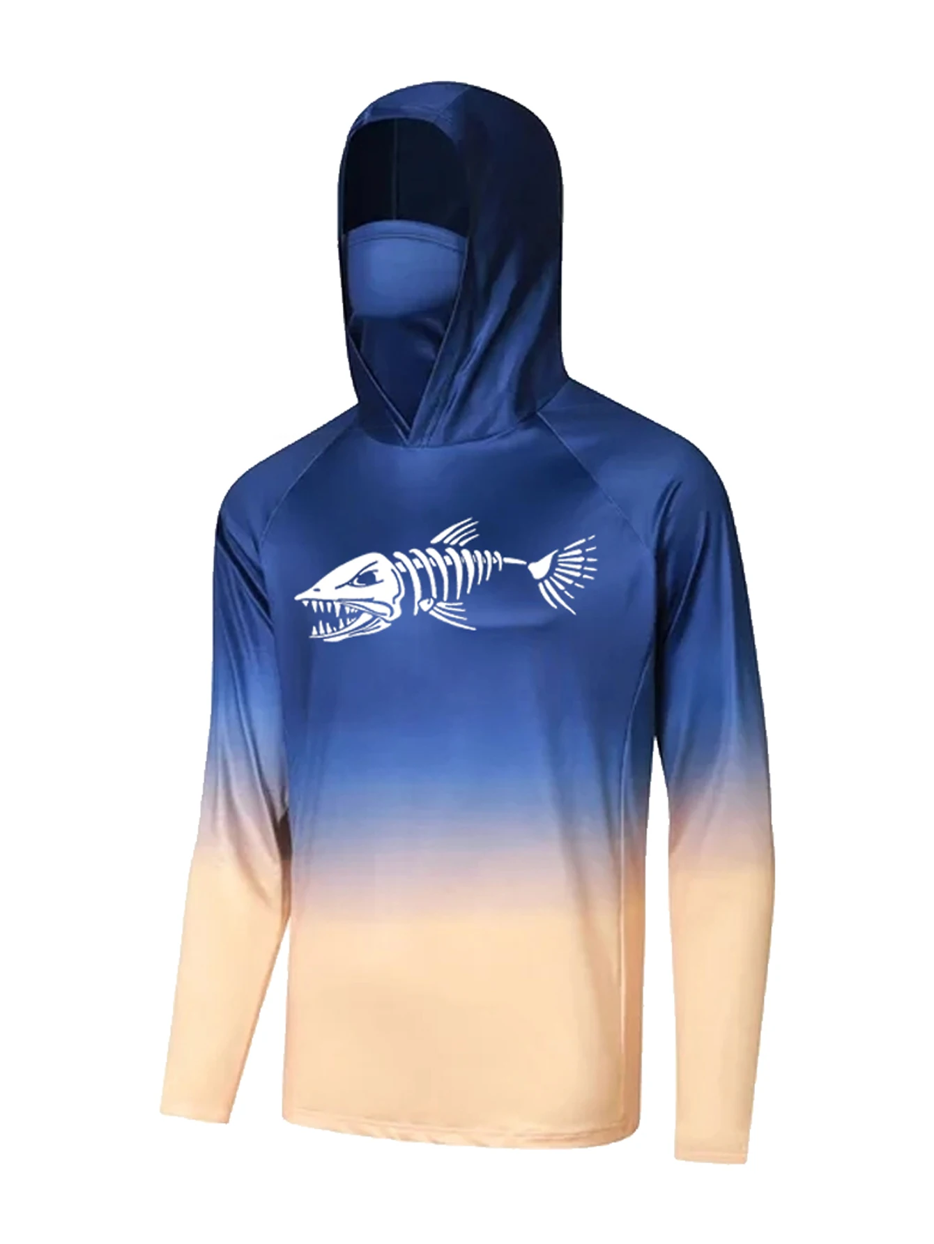 남녀공용, 파란색 그라데이션, 낚시용 후드 셔츠, 물고 - Fishing Shirt Uv Protection 리뷰 및 가격